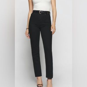 Reformation Liza High Straight Jean Black Size 24